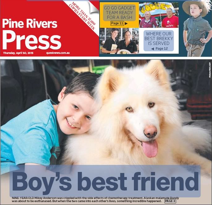 Pine Rivers Press cover - Boy's best friend article